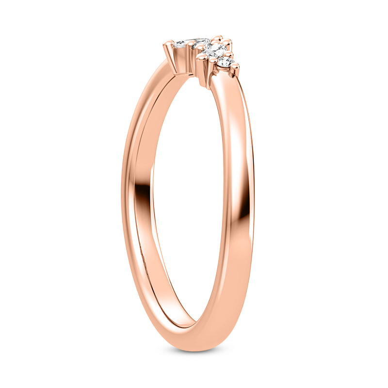 18K Rose Gold Mixed-Shape Diamond Band