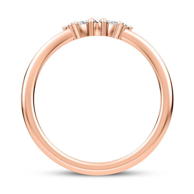 18K Rose Gold Mixed-Shape Diamond Band